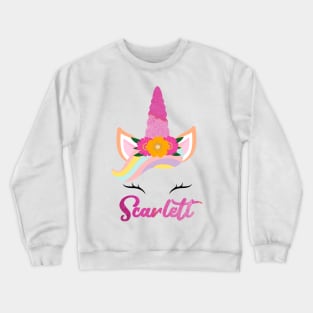 Name scarlett unicorn lover Crewneck Sweatshirt